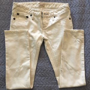 Free People white low ride skinny jeans size 25 worn 2x like new